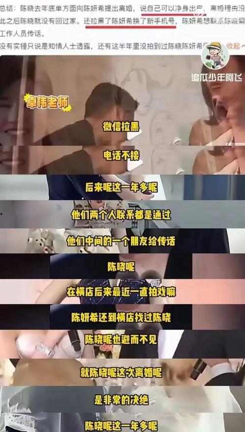 卓伟爆料陈晓陈妍希视频,娱乐圈再掀风波